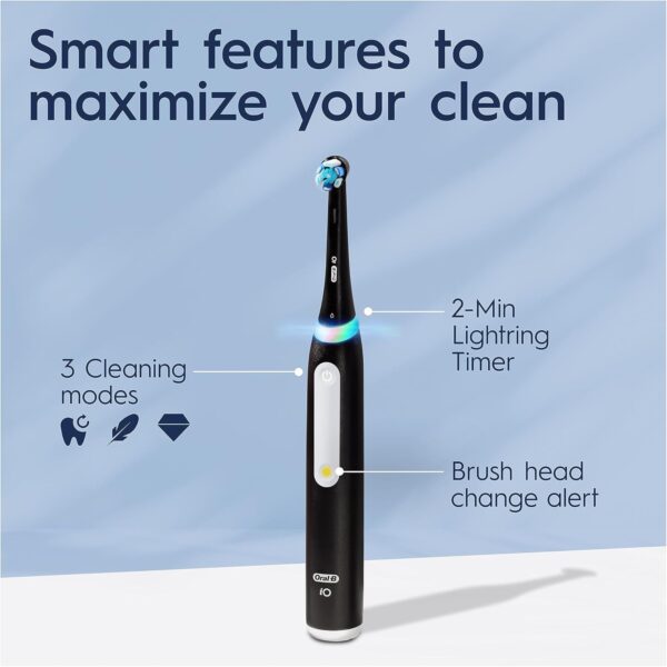 Oral-B iO3 Electric Toothbrushes 1 Toothbrush Head & Travel Case, 3 Modes With Teeth Whitening